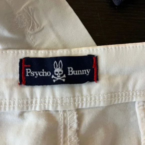 Mens Psycho Bunny Embroidered Graphic Shorts Cotton Spandex 38 - Picture 5 of 7